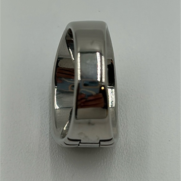 2312- Green Color Cubic Zirconia Handmade Men's Ring Size 13.5 NWT - Picture 7 of 7